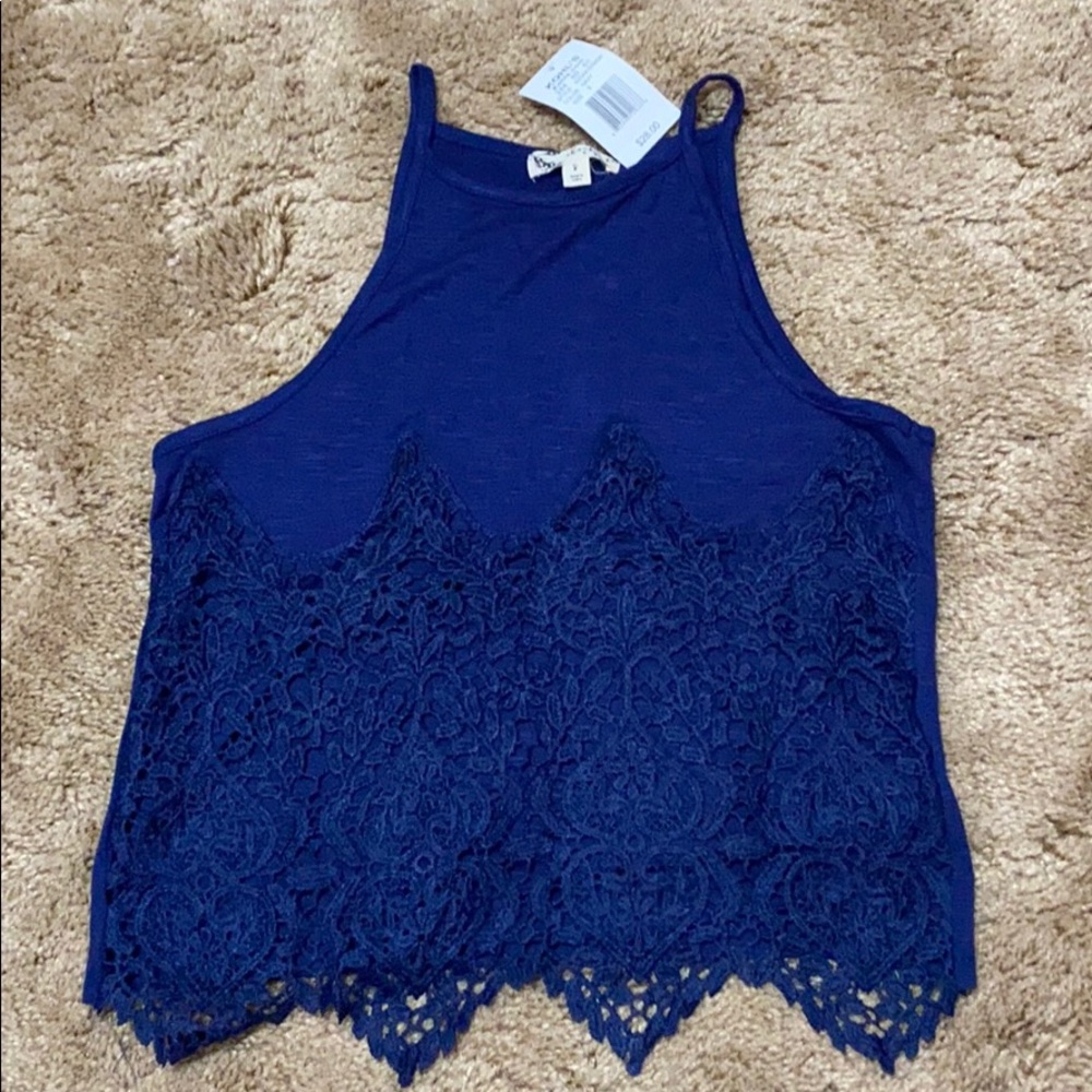 Brand new embroidered halter tank top